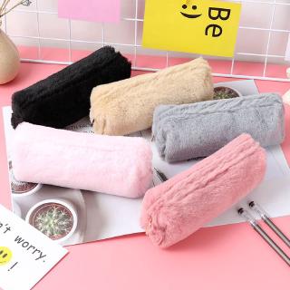 Colorful Plush cute Pencil Case School Bag Stationery Pencilcase Girls School Supplies Tools storage holder pouch