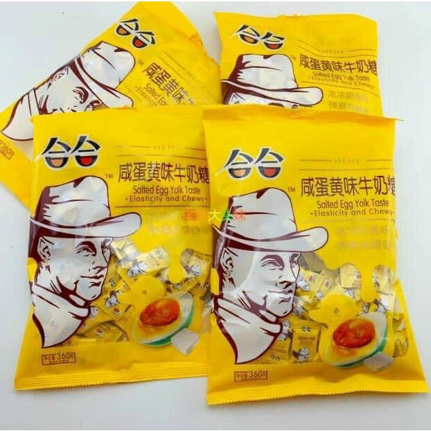 Kẹo Sữa Chua Ông Già Horsh, Tuyệt Ngon Thơm 3 Vị Sữa Chua/Sữa Tươi/Trứng Muối, Nhập HongKong Khối Lượng Gói 360g