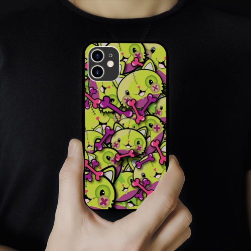 Ốp lưng iphone SAMSUNG hình skull cats collage art pop art đẹp cạnh vuông  cho iPhone PAP20210653
