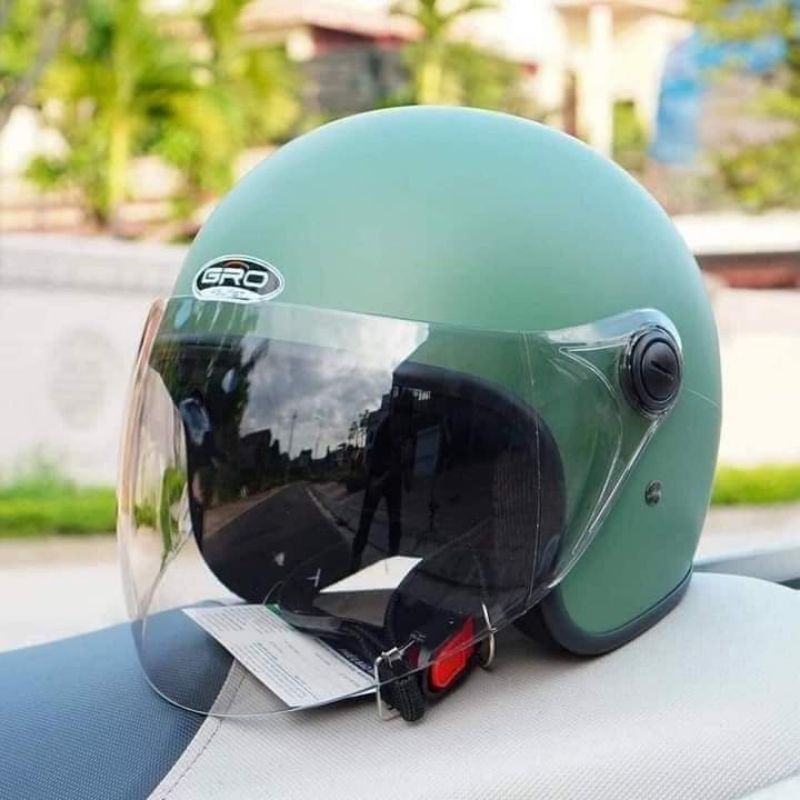 Mũ Bảo Hiểm Có Kính Che MặT 3/4 ChíNh HãNg Gro Thiết Kế Gọn Gàng Thời Trang Chất Lượng Đạt Chuẩn Quatest 3