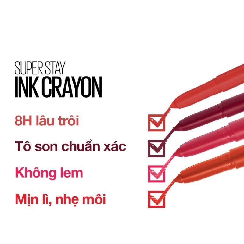 SON SUPER STAY INK CRAYON MAYBELLINE NEW YORK | BigBuy360 - bigbuy360.vn