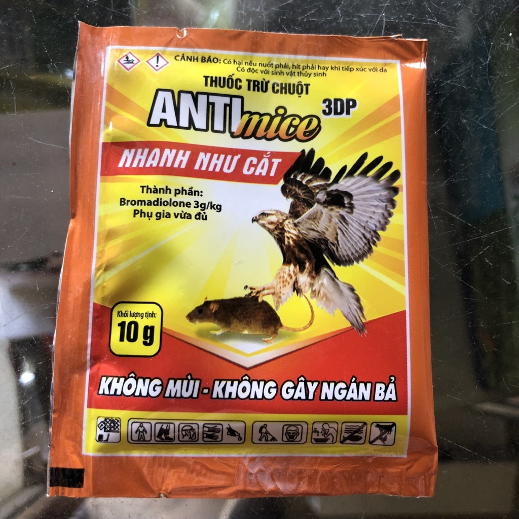 Chế phẩm trừ Chuột hại ANTI mice 3DP gói 10g