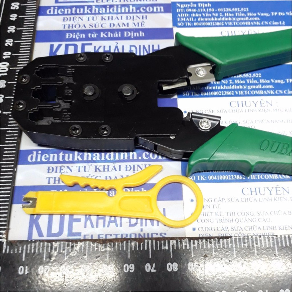 kèm bấm đầu cáp mạng RJ45+RJ11 OBTOOL kde3305