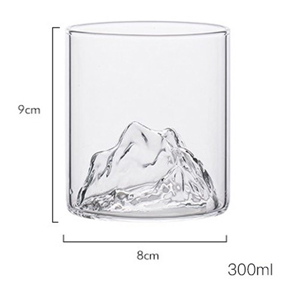 Cốc Thủy Tinh Uống Bia / Trà / Cà Phê Phong Cách Núi Độc Đáo