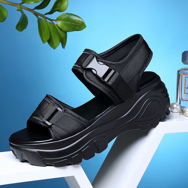 Giày Sandal Đế Xuồng Mềm Dày Dặn Phong Cách Thể Thao Thời Trang Mùa Hè 2022 Tth155