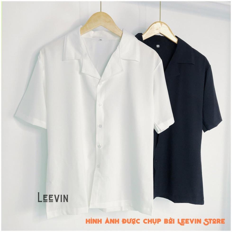 Áo Sơ Mi Nữ CỔ VEST Form Rộng TRƠN Basic Unisex Dài Tay Trắng và Đen Kiểu áo sơ mi nữ Bigsize | BigBuy360 - bigbuy360.vn