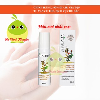 Xịt keo ong Vitatree Super Propolis Spray complex with Honey, Úc (30ml)