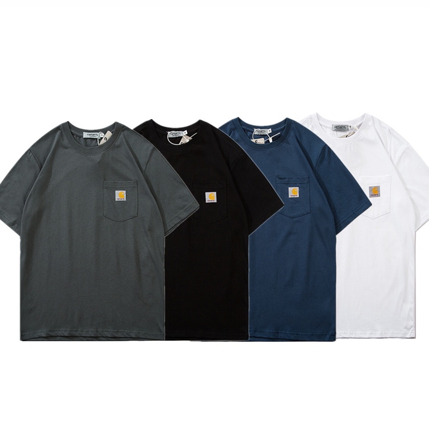Áo Thun Cotton Tay Ngắn In Họa Tiết Carhartt Thời Trang Cho Nam Và Nữ