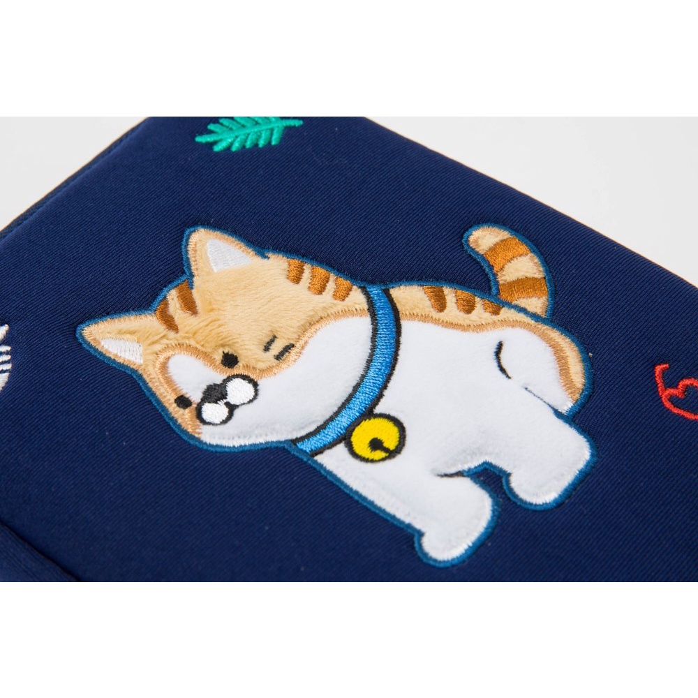 Túi Nhỏ Đựng Đồ Đa Năng ARTBOX Hàn Quốc Thêu Hình Mèo Màu Xanh Navy Dễ Thương Xinh Xắn