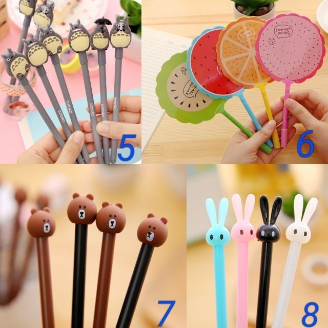 Set Bút / Túi 20 Chiếc Bút Cute MỰC TÍM