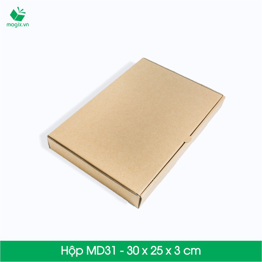 [30x25x3]  10 Thùng hộp carton - Mã MD31 - Kích thước 30 x 25 x 3 cm