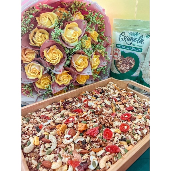 granola toàn hạt xịn,Granola siêu hạt ăn kiêng ngũ cốc giảm cân dinh dưỡng eat clean không đường