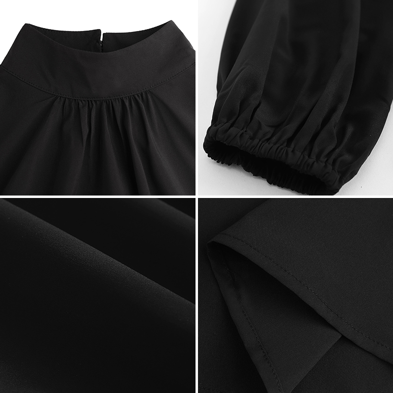 Áo ZANZEA Cổ Cao Xếp Ly Tay Áo Phồng Dài Phong Cách Thường Ngày Thanh Lịch Dành Cho Nữ