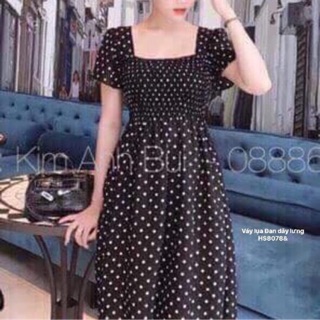 Váy chấm bi Đan dây lưng