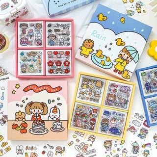 Sticker Set 10-20 tấm hình dán dễ thương Cô gái nhiều chủ đề trang trí sổ bullet journal│8 x 8 cm│Xem thêm ở Mô tả
