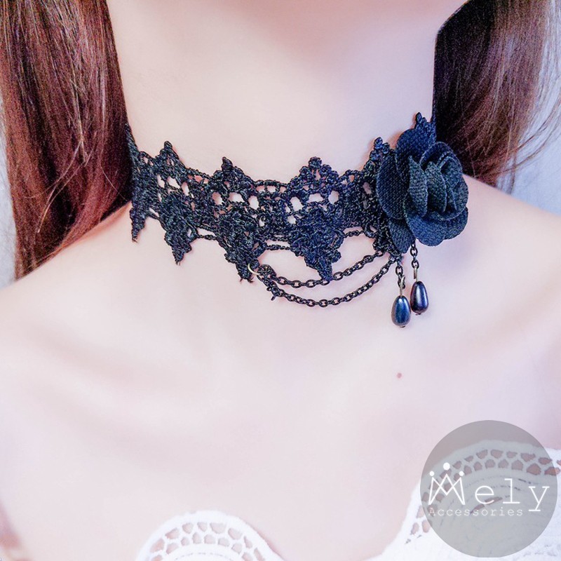 VÒNG CỔ CHOKER ĐEN CÁ TÍNH - MELY CK04