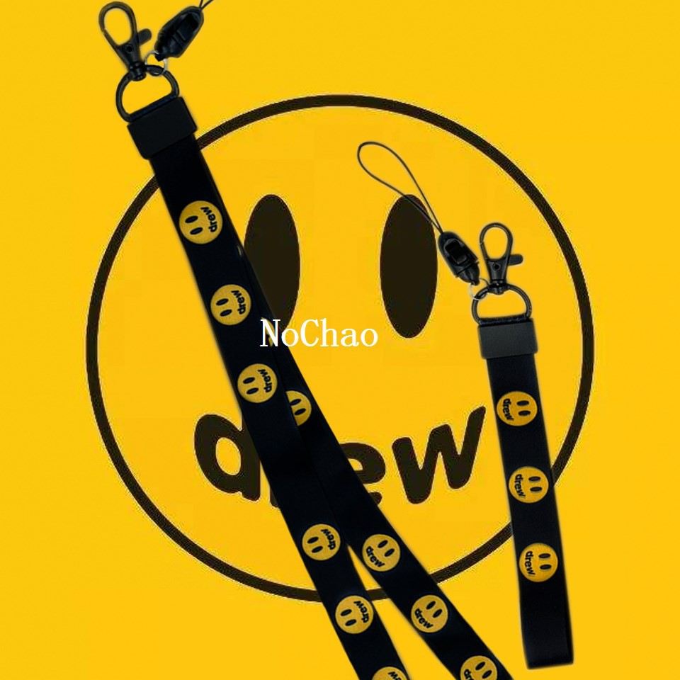 NoChao trendy drew house mobile phone lanyard wrist strap ins style apple 11 neck rope women's lanyard hip hop hiphop hi