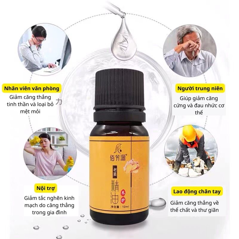 Tinh dầu gừng 10ml nguyên chất