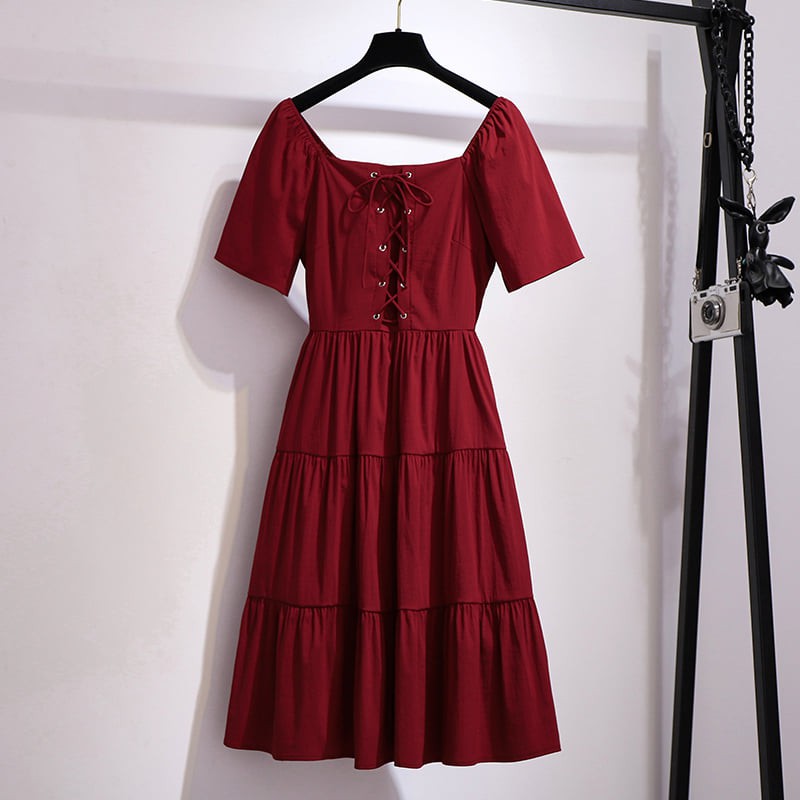 Đầm tầng bigsize DABS014 beostyle cho người béo mập 55-100kg - Mặc đi tiệc,đi chơi hoặc dạo phố