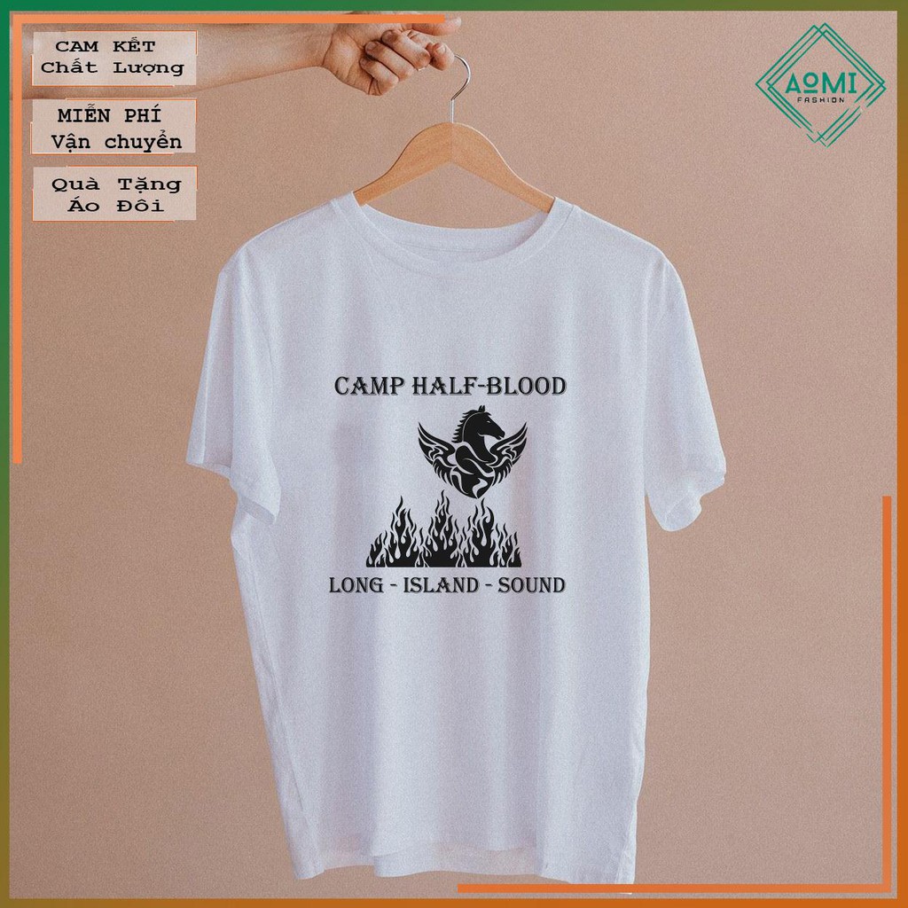 ÁO THUN AOMIVN Camp Half Blood-01TS0_039TAY LỠ CÁ TÍNH PHÔNG IN PHONG CÁCH HÀN QUỐC AOMI DU LỊCH