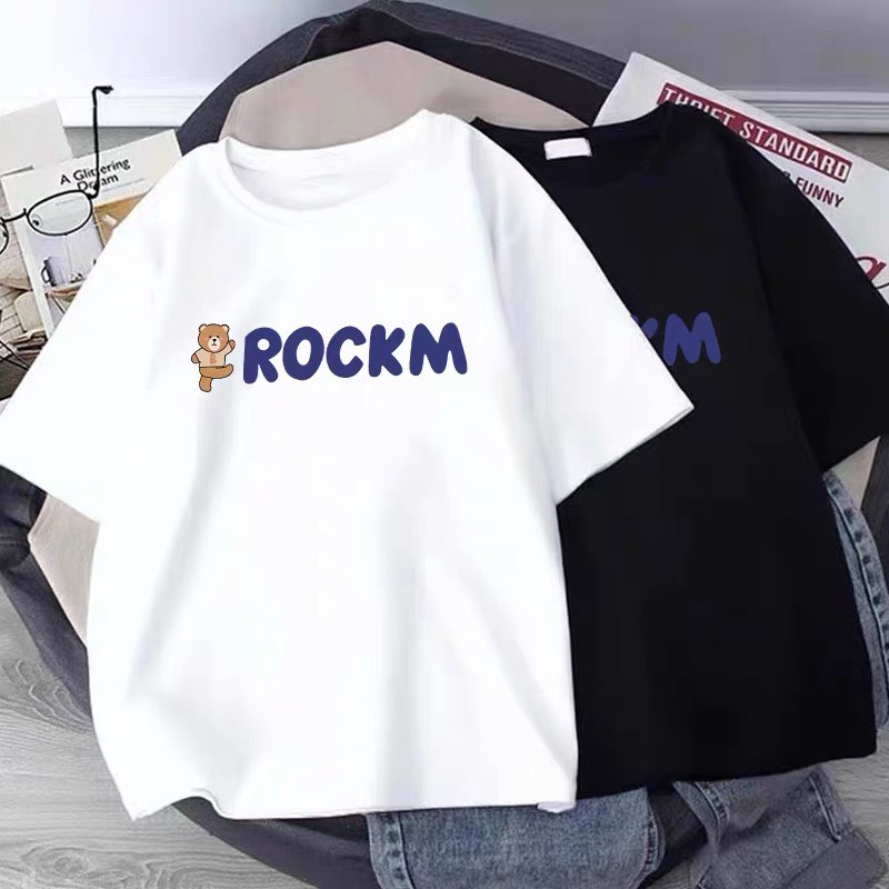 Áo đôi Thun hè Nam nữ chữ ngực Rocrm (2 chiếc) , Áo thu đông From rộng, chất đẹp mặc không xù - MODY