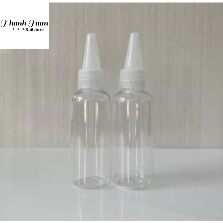 Chai nhựa chiết mỹ phẩm nắp nhọn 100ml  - Phụ kiện đồ nail