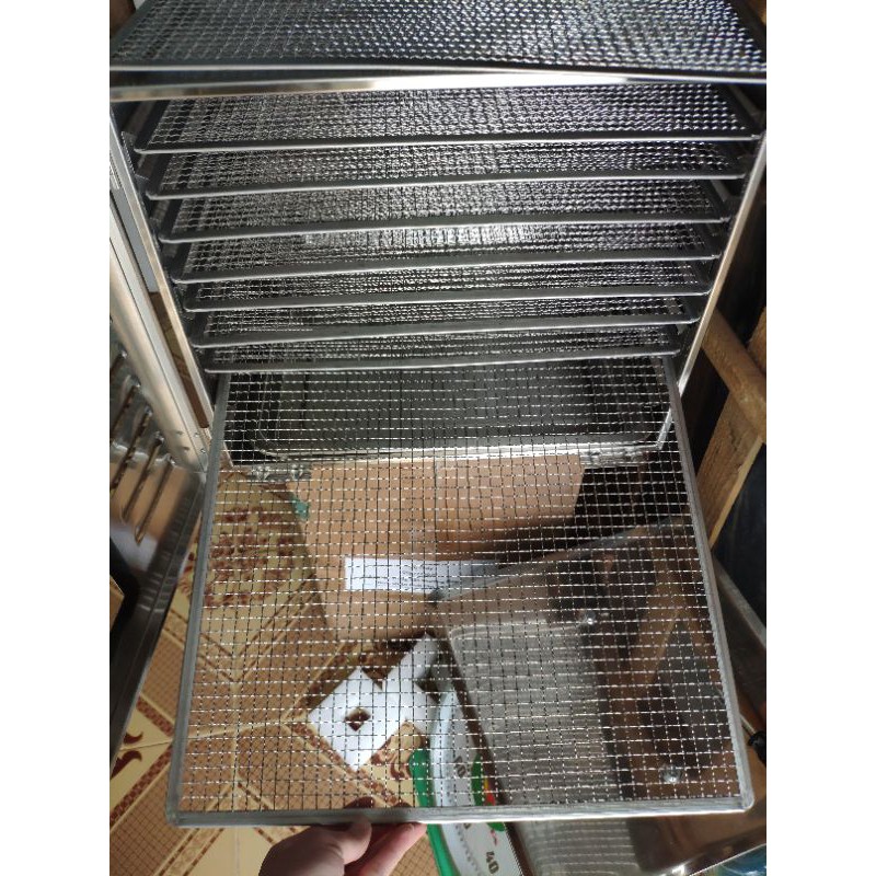 Máy sấy trái cây khô bò heo septree 10 tầng inox 304 khay 40*40cm