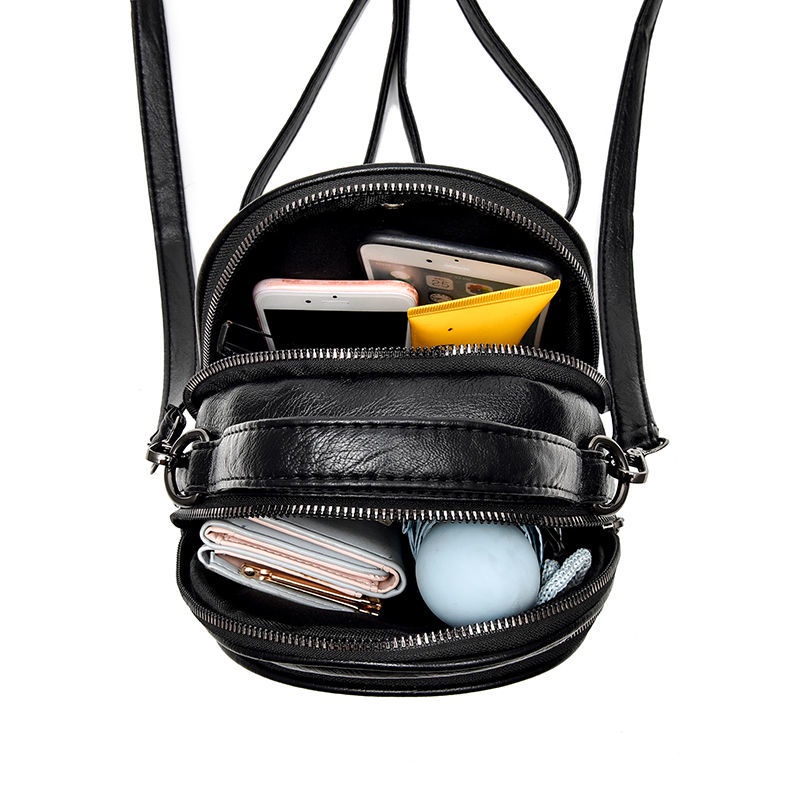 Balo Chuwanglin bằng da phối tua rua đính đá phong cách thời trang cao cấp cho nữ