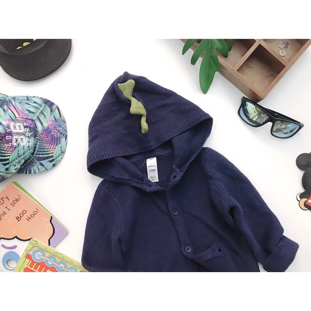 Áo khoác len có mũ cho bé - Hàng xuất dư - MC0162