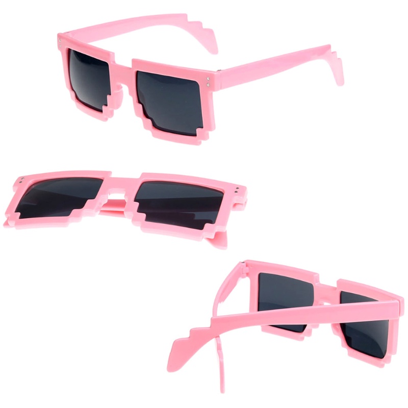 Kính Mát Pixel Vuông Phong Cách Retro Hợp Thời Trang Unisex 9 Màu Tùy Chọn