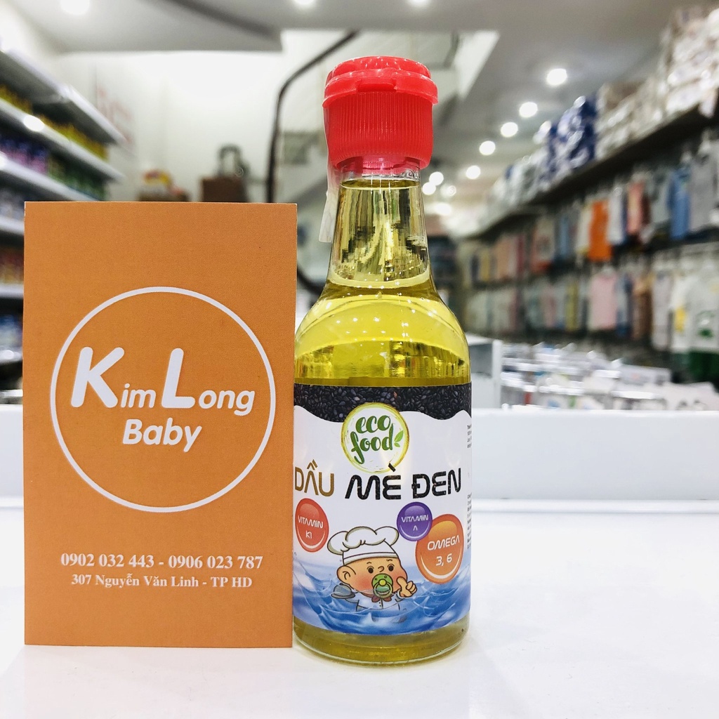 Dầu Mè Đen Ăn Dặm Dinh Dưỡng Eco Food Cho Bé Từ 6 tháng 60ML - 150ML