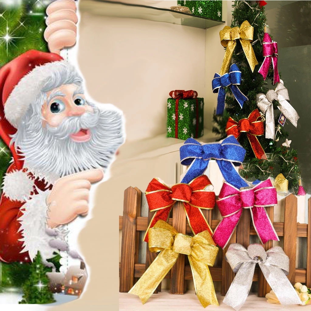Nơ Bướm Kim Tuyến Lớn Trang Trí Cây Thông Giáng Sinh