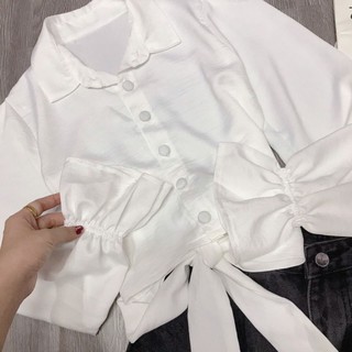 Sơ mi cột dây eo .Hàng thiết kế sẵn