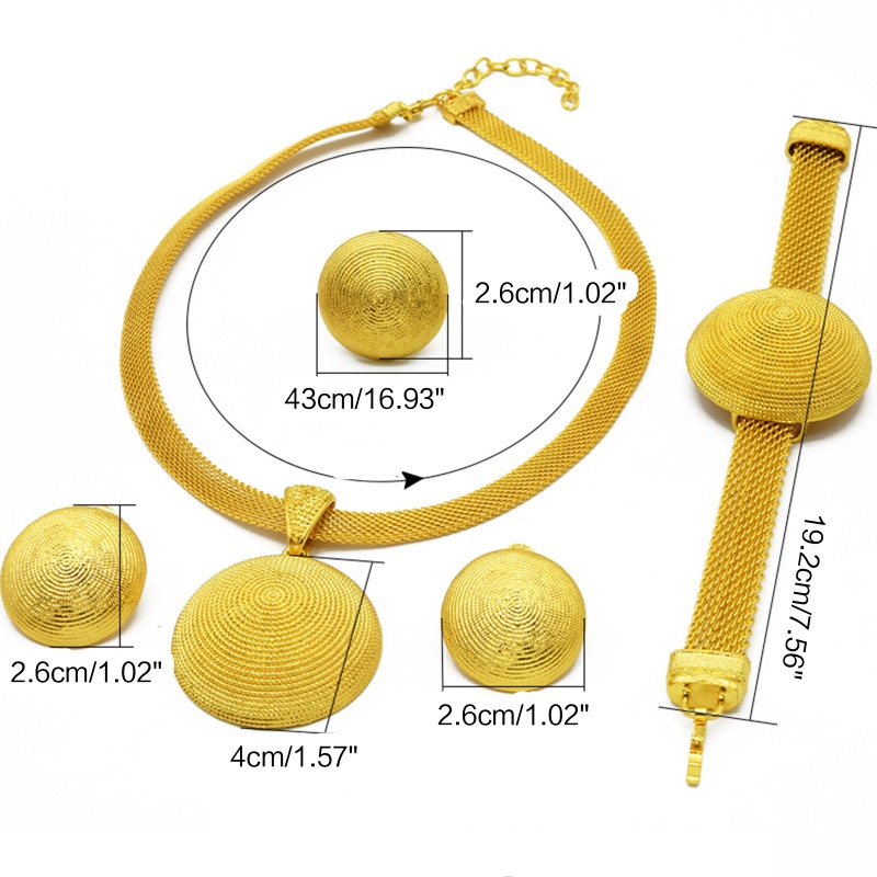 Bộ Trang Sức Mạ Vàng 24K Phong Cách Ấn Độ
