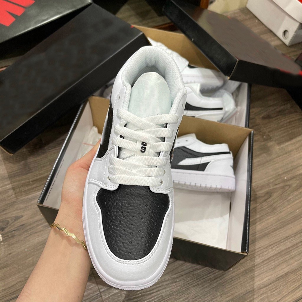 Giày Sneakers Low phối màu trắng xám đen cao cấp
