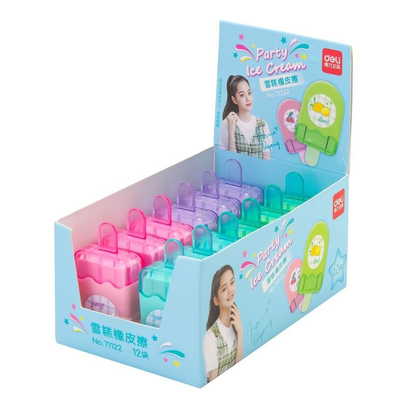 Gôm tẩy màu Deli hình que kem - 1 chiếc - 71122