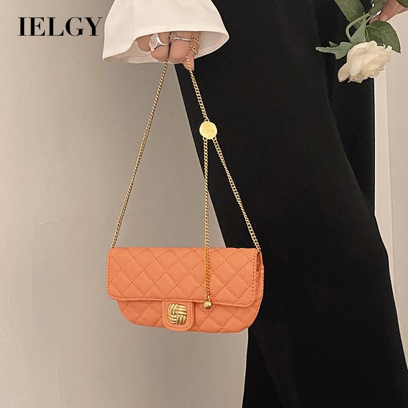 Túi đeo chéo mini hình thoi phối dây xích thời trang mùa hè cho nữ IELGY