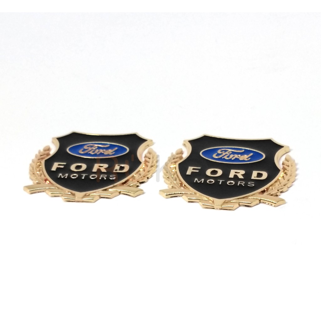 Tem dán, Miếng dán huy hiệu kim loại in logo thương hiệu Ford - 1 chiếc