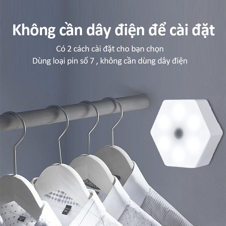 Đèn LED cảm ứng lượng tử hình tổ ong làm từ ABS, có remote điều khiển từ xa bảo hành 12 tháng LED SY123