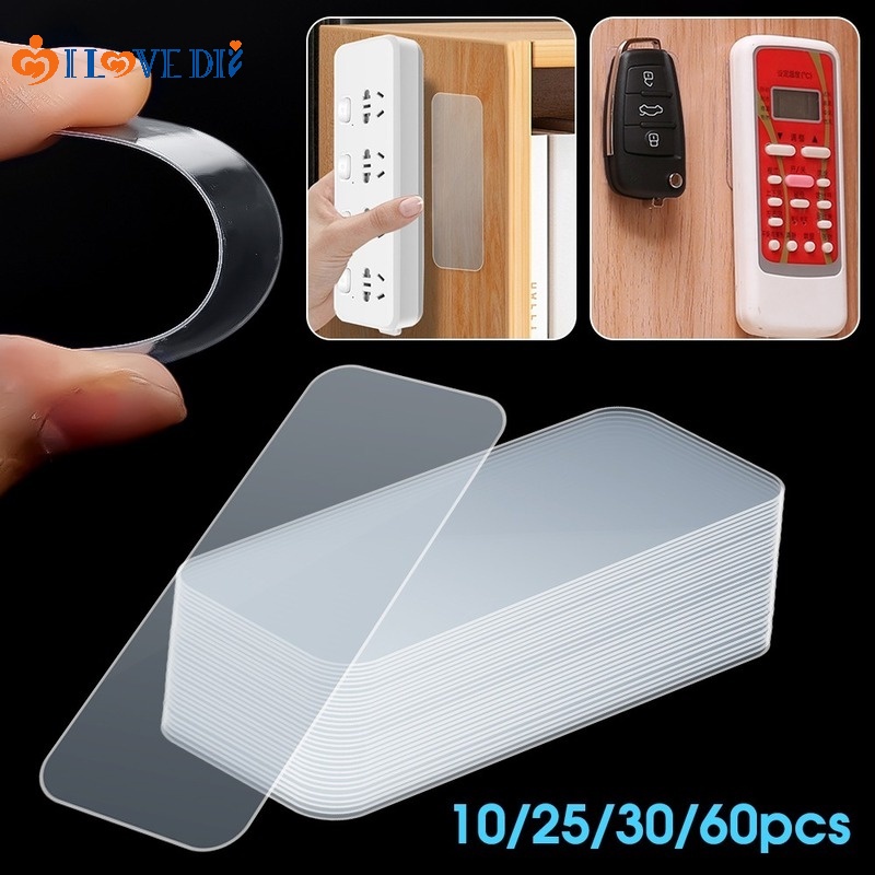 Set 25/30 Băng Keo Dán Tường Hai Mặt Bằng PVC Trong Suốt Chống Nước Đa Năng