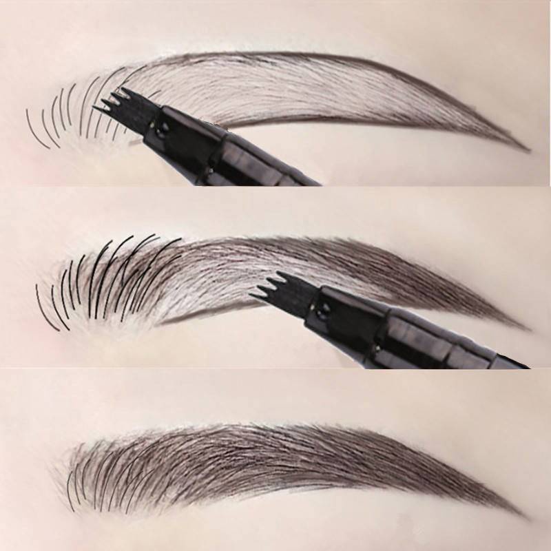 Bút Kẻ Lông Mày Đầu 4 Chấu Lâu Trôi Chống Thấm Nước