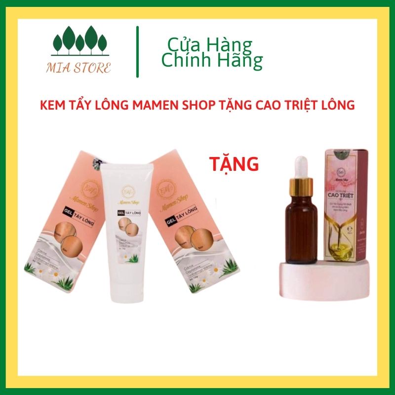 Kem Tẩy lông MamenShop Triệt Sạch Các Loại Lông Ria Mép Vùng Nách Vùng Kín Bikini Chân Tay Body Chính Hãng Không Đau Rát