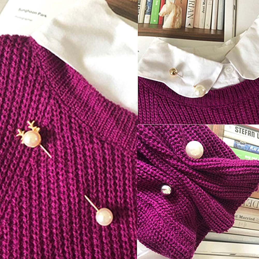 MXGOODS Ghim Cài Áo Đính Ngọc Trai Nhân Tạo Thời Trang Hàn Quốc