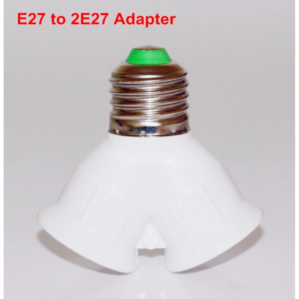 2 Trong 1 Vít E27 Ổ Cắm Chân Đèn Bộ Chia Adapter Bóng Đế Đế Đứng E27 Chuyển Đổi Bộ Chuyển Đổi Cho Ánh Sáng Đèn bóng Đèn 2 Đầu Chất Lượng Cao Flowerdance