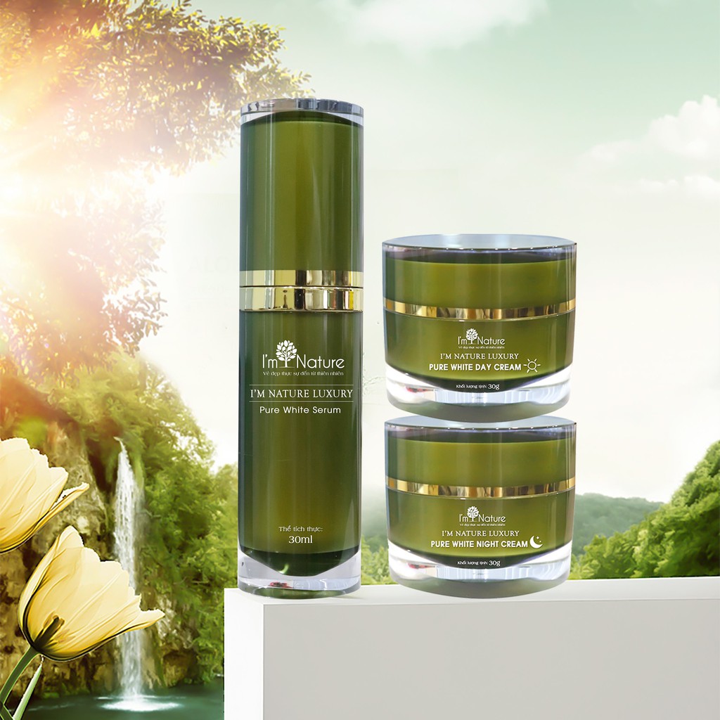 Trọn Bộ Kem Nám Và Tàn Nhang Dưỡng Trắng Da Cao Cấp I'm Nature - An Toàn Cho Cả Mẹ Bầu Và Sau Sinh
