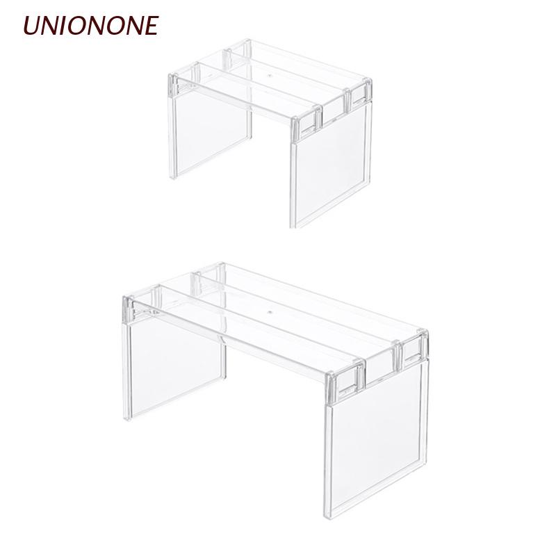 One Kệ Nhựa Trong Suốt Hai Tầng Có Thể Xếp Chồng Lên Nhau Cho Tủ Lạnh