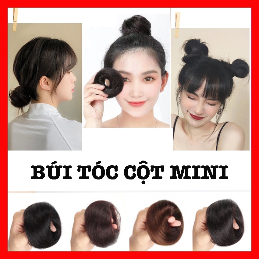 Búi tóc giả cột rối mini trời trang trẻ trung tự nhiên