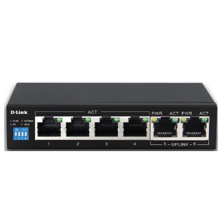 [Mã ELMSBC giảm 8% đơn 300K] Thiết bị mạng/ Switch POE D-Link 6P DES-F1006P