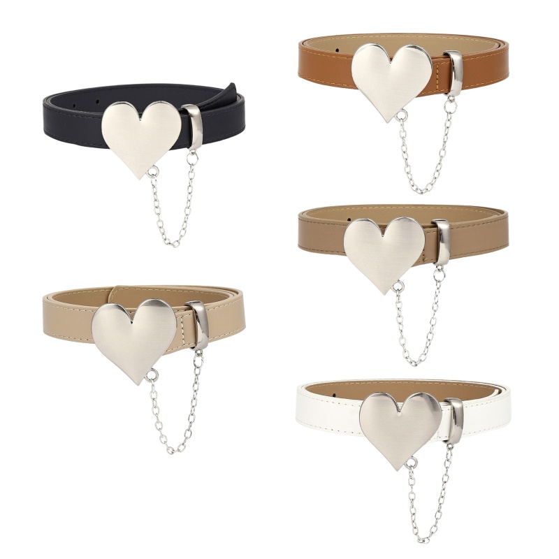 Thắt Lưng Khóa Hình Trái Tim Bằng Hợp Kim Cho Thanh Thiếu Niên