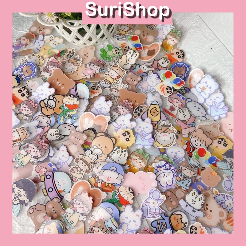 Combo 100 pin cài balo cài áo siêu dễ thương